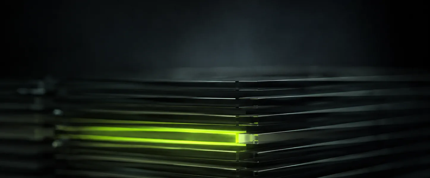 One glowing document edge in a dark stack of filed records